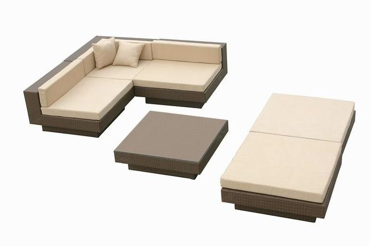 PureHaven Rattan set 300x300 cm elegantly shaped hard-wearing and extra sturdy incl. seat and backrest.