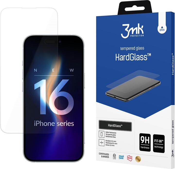 3MK HardGlass iPhone 16 Plus (1 Stück, Apple iPhone 16 Plus)