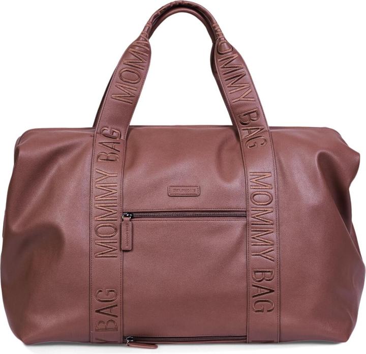 Image du produit Childhome Sac à langer Mommy Bag Signature cuir marron foncé