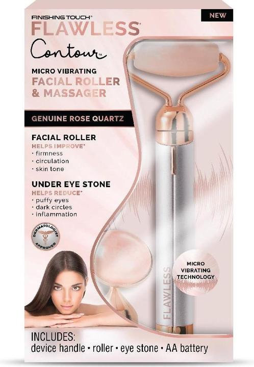 Image du produit Flawless Contour roller visage avec quartz rose white