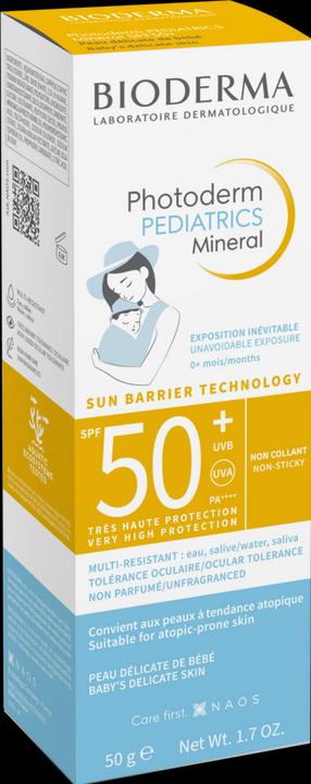 Produktbild Bioderma Photoderm Pediatrics Mineral SPF50+ (Sonnencreme Gesicht, SPF 50, 50 ml, 50 g)