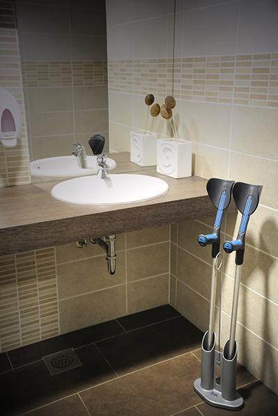 Immagine prodotto Sahag Stampella/supporto in alluminio grigio per 1 coppia