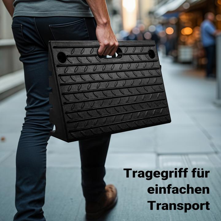 Immagine prodotto Wiltec Rampa per marciapiede in gomma 500x315x107mm rampa di accesso auto moto camion