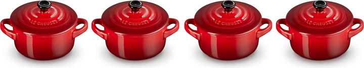 Produktbild Le Creuset Mini-Cocotte 4er Set «Kirschrot»
