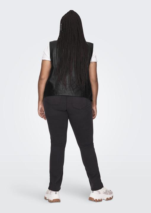 Actual product image Only Curvy faux leather biker waistcoat biker jacket (L)