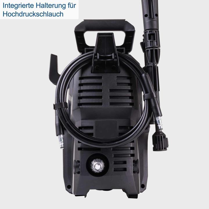 Produktbild Scheppach Hochdruckreiniger 1400W, 110 bar inkl. Quick-Connect-System & Zubehör (Netzbetrieb)