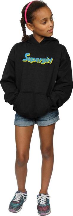 Actual product image Girls Supergirl Text Logo Hoodie (116)