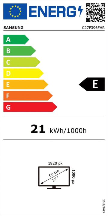 Energy Label Samsung Lc27f396fhrxen (1920 x 1080 pixels, 27")