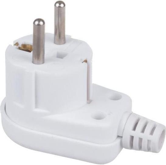 Immagine prodotto Maclean MCE330 - Spina angolare 230V con messa a terra, UNISCHUKO, 16A, 250V, bianco, spina