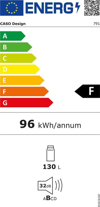Energie-Label Caso Sound & Cool (130 l)
