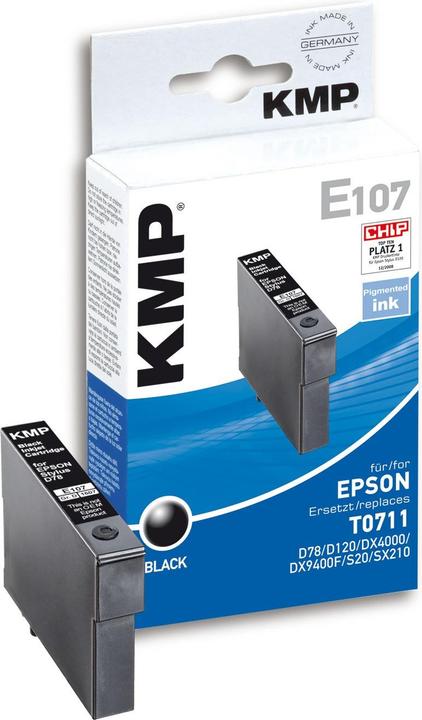 Produktbild KMP E107 - 7.4 ml - Schwarz - compatible - Tintenpatrone (BK)