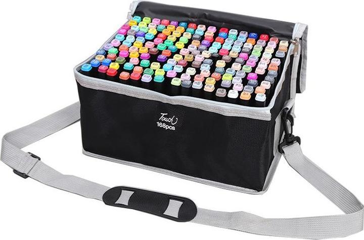 Immagine prodotto I Am Creative Wasserfeste Acryl Filzstifte Permanent Marker Doppelspitz Malstifte - Set (Colorato, 7 mm, 168 x)