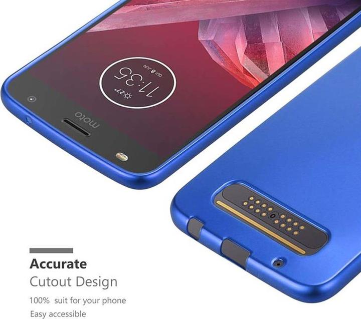 Actual product image Cadorabo TPU Matt Metallic Cover (Motorola Moto Z2 Play, Motorola Moto Z2 Force)