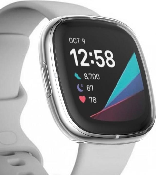 Actual product image Cover-Discount Fitbit Versa 3 / Sense - Rubber Protection Case transparent