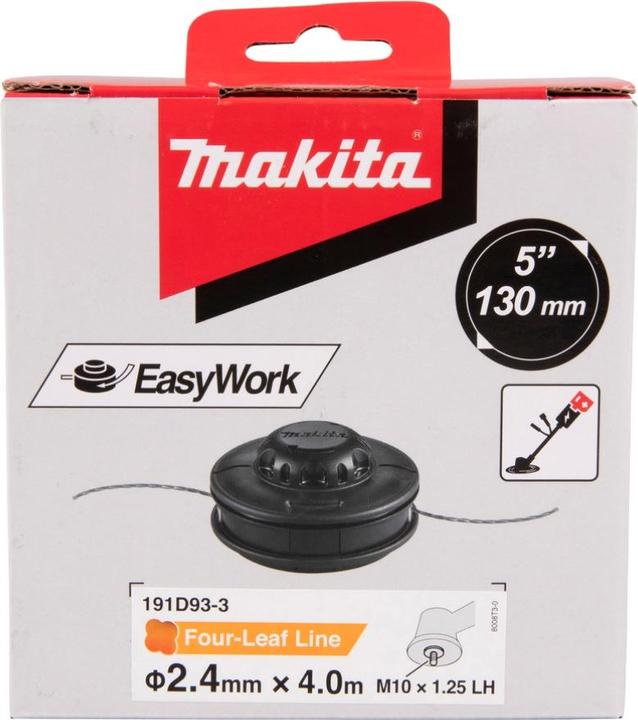 Actual product image Makita 2-strand head Tap&Go Ø 130 mm 2,4 mm ( 191D93-3 ) for petrol scythe EBH341U, EM4350, EM4351U,... (Weed whacker, Trimmer line + line spool)