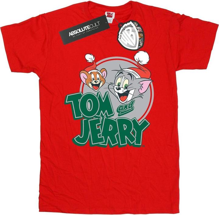 Actual product image Tom & Jerry Mens Christmas Greetings T-Shirt (3XL)