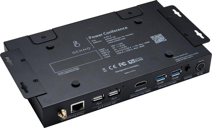 Produktbild Ochno O-PC-3 - Power Conference main unit, 4x USB-C with HDMI 2.0 and USB 3.0 pass-through (4 Ports)