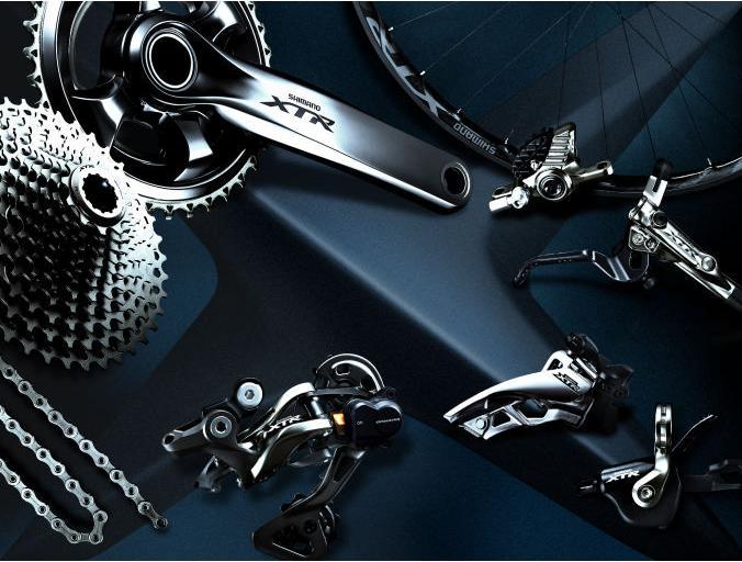 Actual product image Shimano XTR FC-M9020-2 crankset 26/36 teeth black (175 mm)