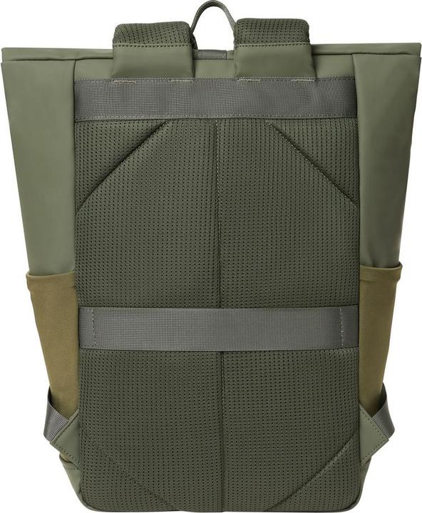 Immagine prodotto Rivacase Rolltop Eco Waterproof RPET PU Leather Backpack for Men and Women, Olive Green (17 l)