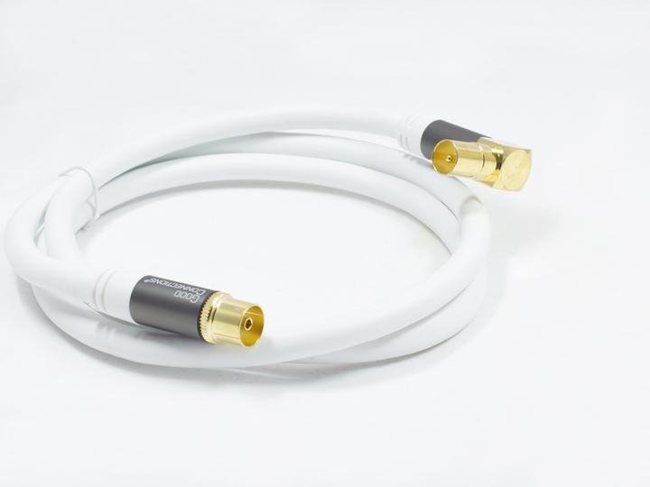 Image du produit Good Connections Câble d'antenne SAT SmartFLEX, IEC/coax mâle coudé vers femelle, plaqué or, quadruple blindage (120 dB, Câble d'antenne)