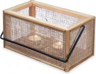 Giftdecor Kerzenhalter zwei Lampen Rattan