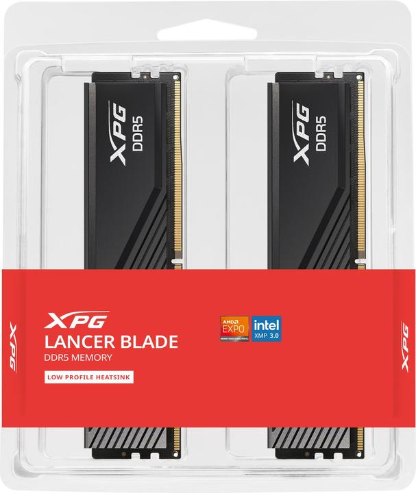 Actual product image Adata DIMM 64 GB DDR5-5600 (2x 32 GB) dual kit (black, AX5U5600C4632G-DTLABBK, XPG Lancer Blade) (2 x 32GB, DDR5 RAM, DIMM)