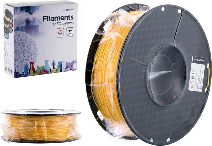 Produktbild Gembird Filamentcassette PLA schmale Spule (PLA, 1.75 mm, 1000 g, Gelb)