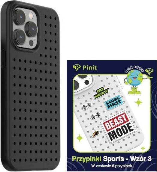 Produktbild Pinifit Zestaw Etui Pinit Dynamic + Sports Pin iPhone 14 Pro 6.1" czarny/black wzór 3 (Apple iPhone 14 Pro)