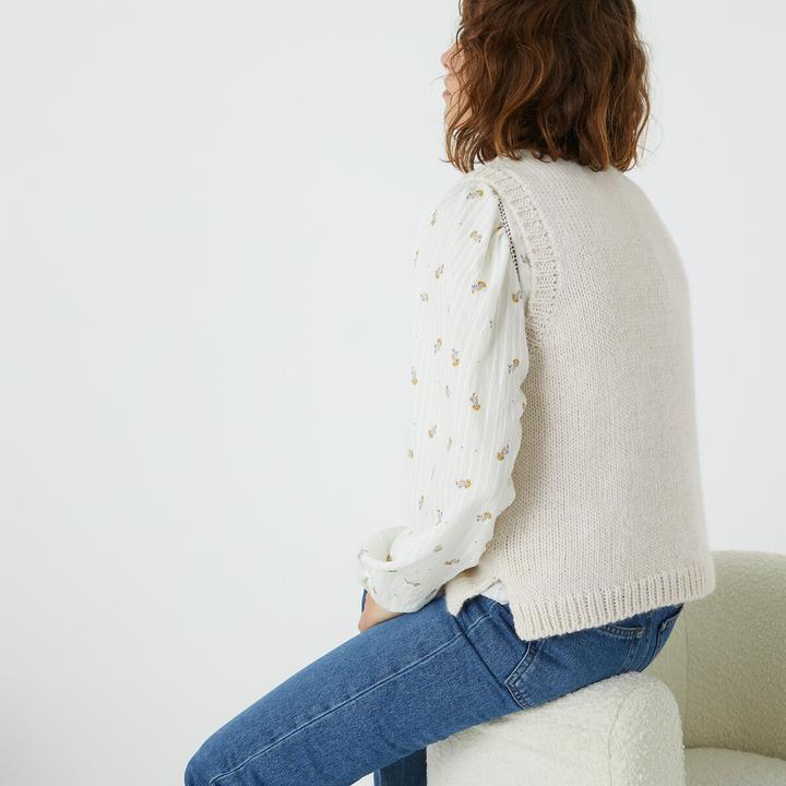 Produktbild La Redoute Collections Pullunder mit rundem Ausschnitt (M)