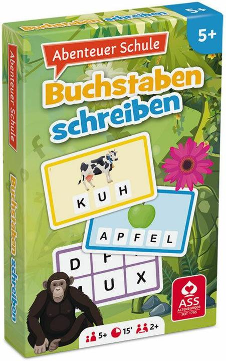 Produktbild ASS Altenburg 22572850 - Abenteuer Schule - Buchstaben schreiben, Kartenspiel 2+ Spieler, ab 5 Jahren (DE-Ausgabe) (Deutsch)