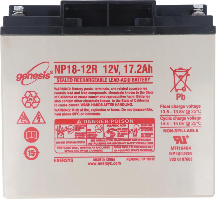 Image du produit Hawker Energy Hawker Enersys Genesis NP18-12R avec connecteur à vis M5 (12 V, 17 Ah)