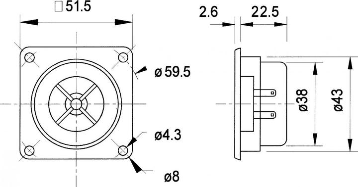 Produktbild Visaton HiFi-Hochtonkalotte SC 5,8 Ohm