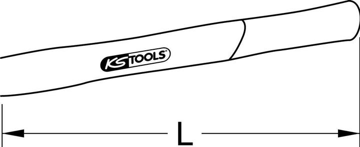 Actual product image KS Tools Replacement handle hickory