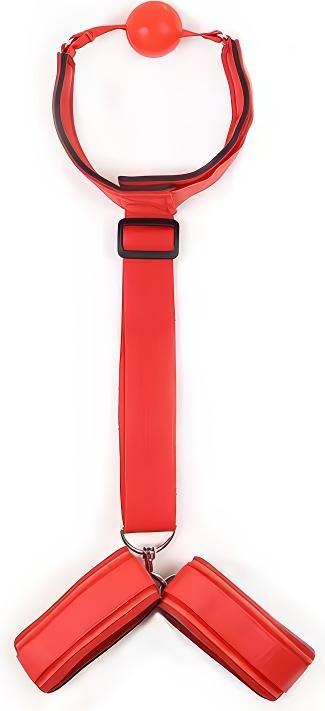 Actual product image Shots Handcuffs and red ball gag