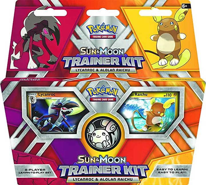 Actual product image Pokémon Sun & Moon Trainer Kit Lycanroc & Alolan Raichu (English, Elite / Top Trainer Box)