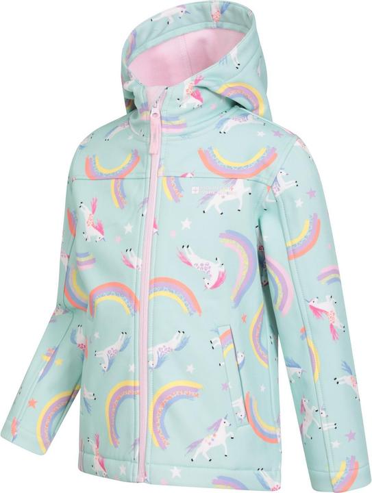 Immagine prodotto Mountain Warehouse Exodus II Giacca Soft Shell Unicorno e Arcobaleno Bambini (128)