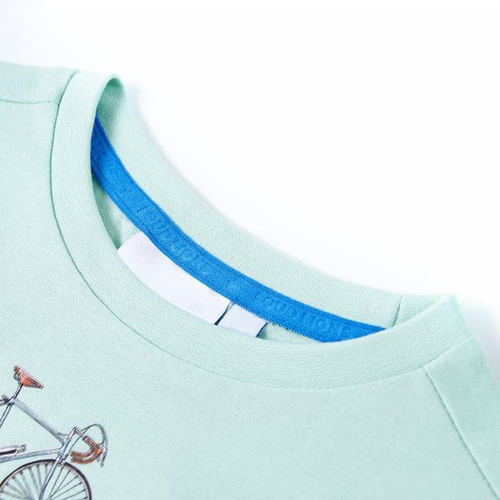 Immagine prodotto VidaXL Maglietta per bambini Verde menta chiaro 140,Materiale: 100 (140)