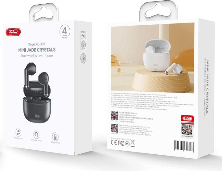 Immagine prodotto xO Auricolari Bluetooth X33 TWS nero (4 h, Senza fili)