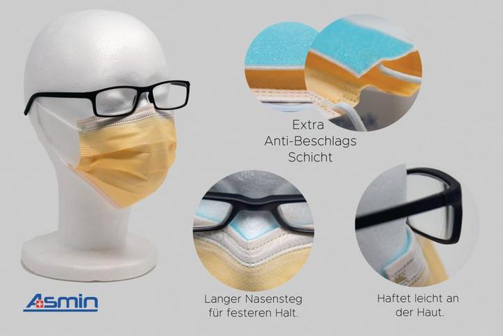 Image du produit Suisse Laboratories Masque antibuée Medizin Maske Typ IIR (Type IIR, 50 x)