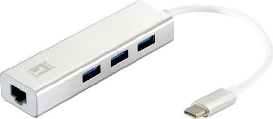 Immagine prodotto LevelOne Adattatore USB-C -> 10/100/1000, 3xUSB3.0 si (USB-C, RJ45 (1x))