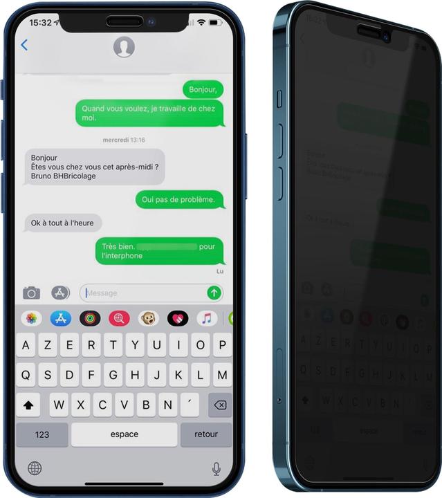Actual product image Avizar Privacy glass screen protector (2 Piece, Apple iPhone 12 Pro Max)