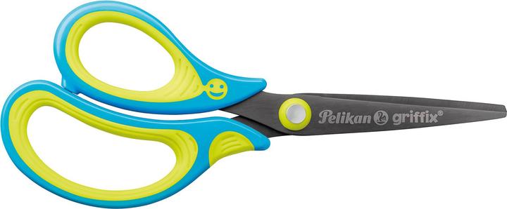 Immagine prodotto Pelikan Forbici appuntite Griffix 810296 blu neonfresh con la mano sinistra (15 cm)
