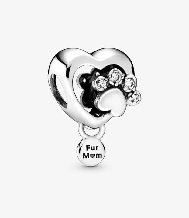 Actual product image Pandora Paw Heart Charm (Sterling silver)