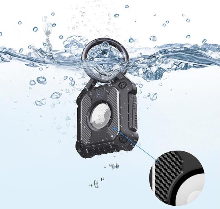 Produktbild Screenguard Apple Airtag Rugged Armor Case Hülle mit Anhänger