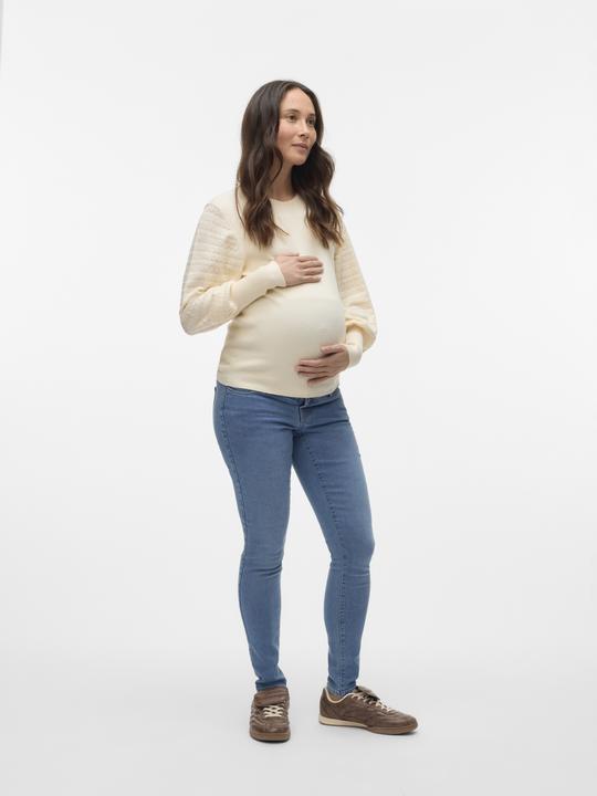 Immagine prodotto Vero Moda Maternity Vestibilità regolare Scollo rotondo Polsini lunghi Pullover Top in maglia (XL)