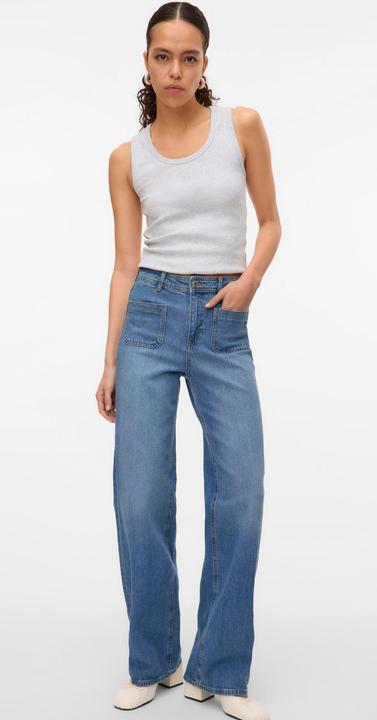 Produktbild Vero Moda VMTESSA Hohe Taille Weiter Beinschnitt Jeans Weit geschnitten (W28/L30)