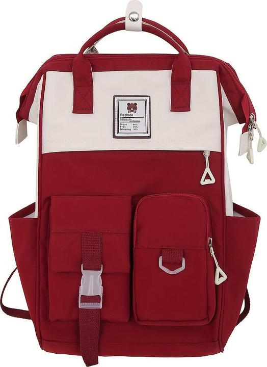 Only-Bags.Store Style Schulrucksack, grosse Kapazität Colorblock täglichen Gebrauch Schule Rucksack