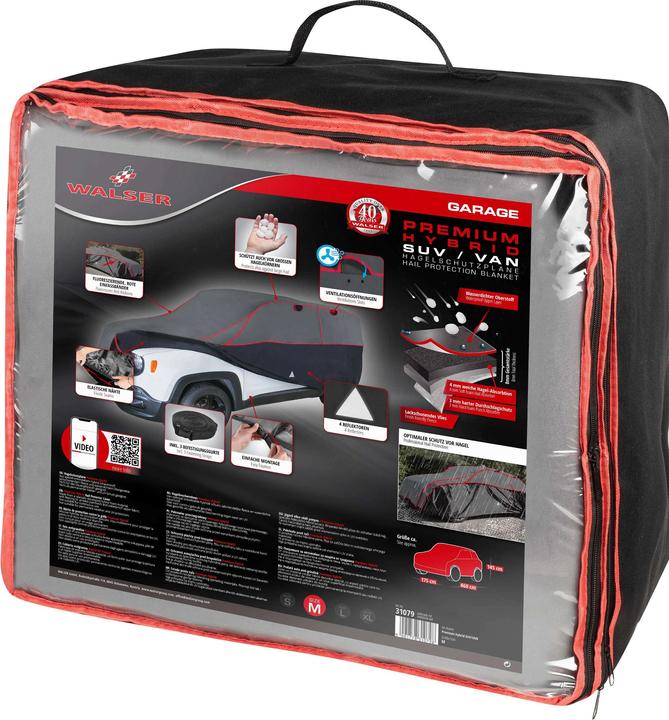 Actual product image Walser SUV hail protection tarpaulin Premium Hybrid