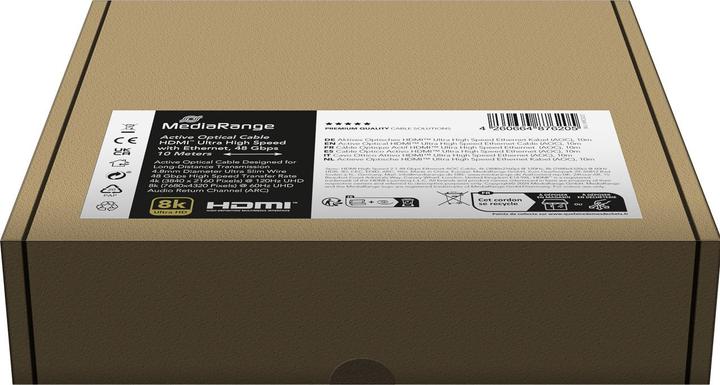 Actual product image MediaRange HDMI U High Speed Ethernet Cable AOC 48Gibt/s 10m (10 m, HDMI)