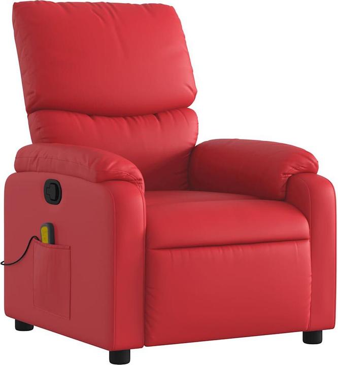 VidaXL Massagesessel Rot Kunstleder,Farbe: Rot,Material: Kunstleder
